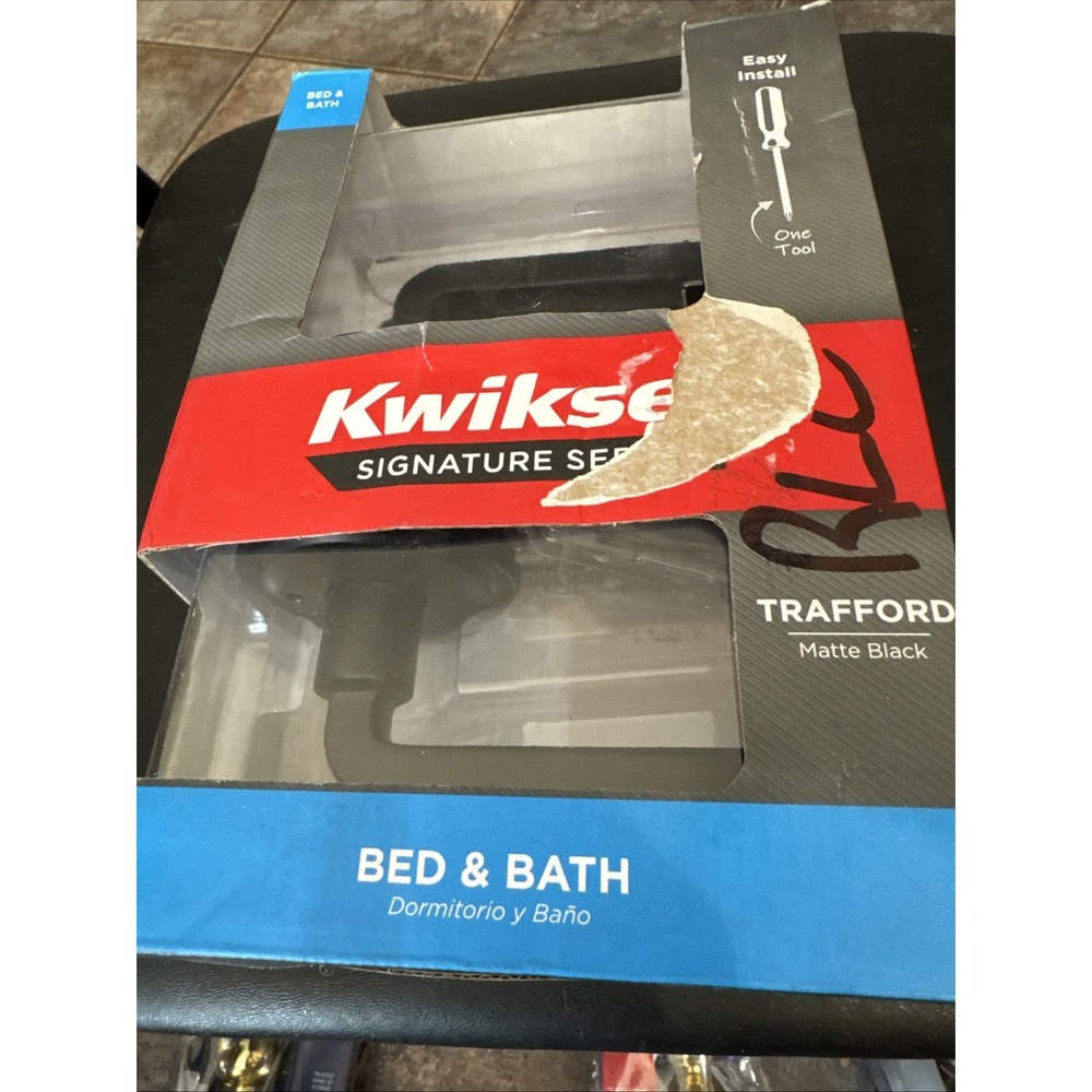 Kwikset Bed‎ And Bath Lever Matte Black Lever